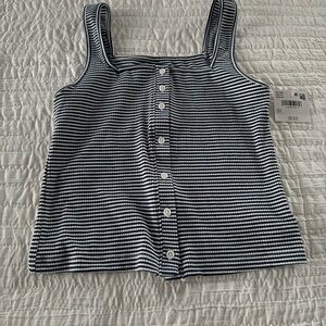 American Eagle Navy Striped Square Tank ( Size Small ) NEW